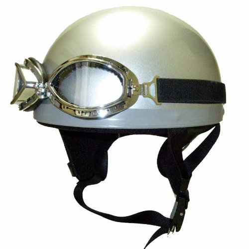 川村商店 ゴーグル付ビンテージヘルメット シルバー フリー KV-5MG