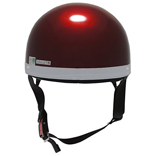 [ビーアンドビー] バイク用ヘルメット 白ツバ 半キャップ SGマーク適合品 キャンディレッド フリーサイズ BB-300