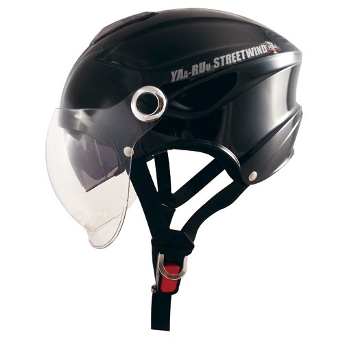 TNK インナーバイザー、シールド付ハーフ型ヘルメット STR-W BT ブラック FREE(58-59㎝) 51187