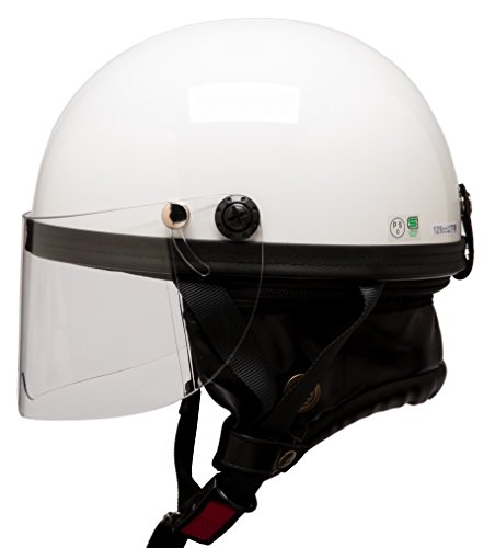 スターアロー(STAR ARROW) ヘルメット シールドヴィンテージヘルメット ホワイト PS-VT002 WH