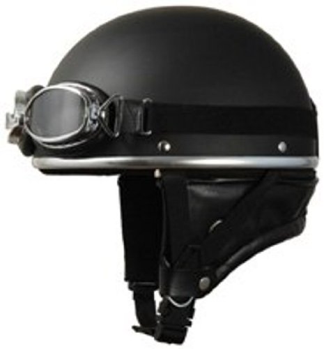 CEPTOO ( セプトゥー ) ヘルメット 半帽 [ マットブラック ] 57~60cm未満 [ ゴーグル付属 ] CV-X BLACK
