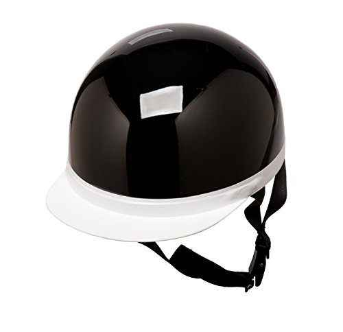 スターアロー(STAR ARROW) ヘルメット 白ツバ 半キャップ ブラック PS-HC001 BK