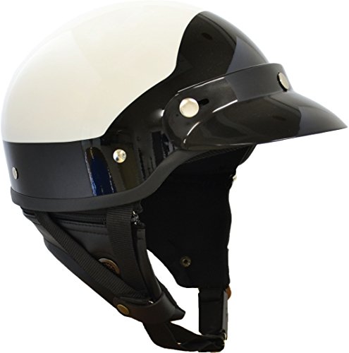 マルシン(MARUSHIN) バイクヘルメット ハーフ MP-110 U.S.A POLICE STYLE ホワイト/ブラック フリーサイズ(57~60CM未満) MP1101