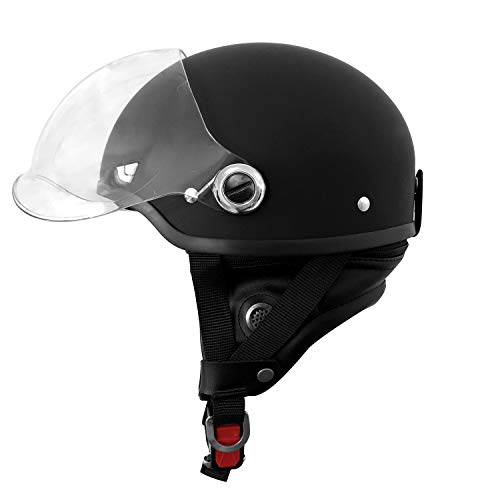 【Amazon.co.jp 限定】コマンス ハーフヘルメット バブルシールド標準装備 S-63 SGマーク適合品 マットブラック フリーサイズ57~60cm s-63 S-63