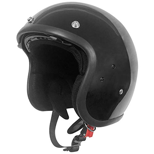スモールジェットヘルメットS-65 乗車用 SG/PSC規格品 ジェットヘルメット (BLACK, L) (ブラック, Ｍ)