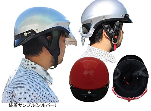 Masei ハーフヘルメット 429 スカルフェイス1 マットブルー M MM40-0117-BL-M