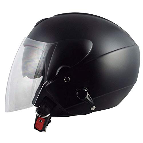 TNK工業 ZRV インナーシールド付JETヘルメット ハーフマットブラック FREEサイズ（58-59㎝） 51253