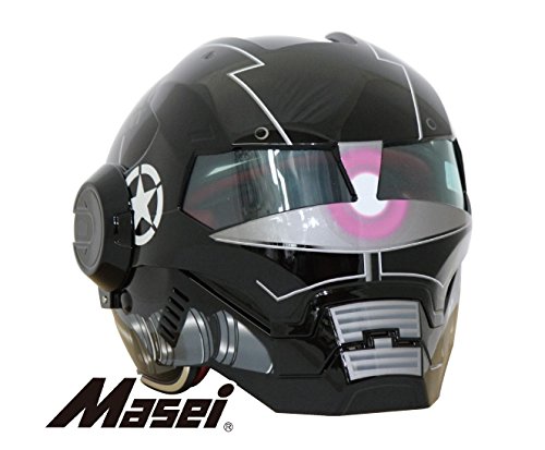 Masei(マセイ) ジェットヘルメット ロボヘル610Z  艶ブラック M MA-610Z-SB-M