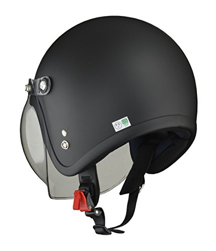 リード工業(LEAD) バイク用ジェットヘルメット MOUSSE(ムース)マットハーフブラック フリー(57-60cm未満) -