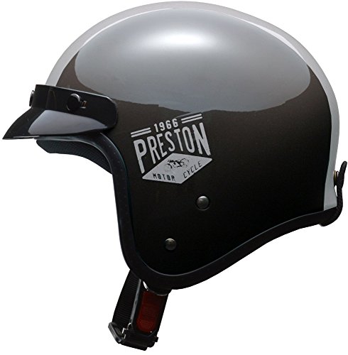 リード工業(LEAD) バイクヘルメット ジェット PRESTON (プレストン) ブラック フリーサイズ -