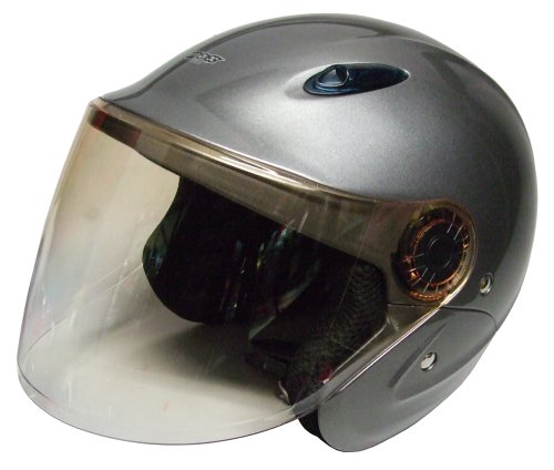 FS-JAPAN 【石野商会】 セミジェットヘルメット 57〜60cm未満 チタンシルバー MAX-207B