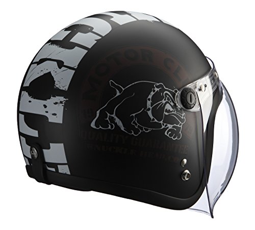 RIDEZ(ライズ) ジェットヘルメット KNUCKLE HEAD BULL2 BK/WH (57-60cm)BULL2