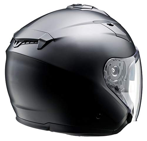 山城(yamashiro) FiORe:(フィオーレ) バイクヘルメット インナーバイザー付き ジェットヘルメット Turismo マットブラック XLサイズ(61-62cm) FH-003A