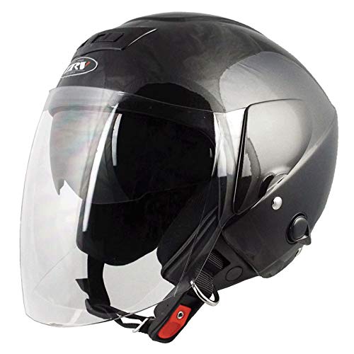 TNK工業 ZRV インナーシールド付JETヘルメット ブラック FREEサイズ(58-59㎝) 51252