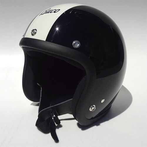 ブコ(BUCO) ヘルメット エクストラブコ ストライプ ブラックベース（ホワイトライン） Lサイズ（60-61cm） BLK/IVO L