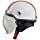 リード工業(LEAD) バイクヘルメット ジェット CROSS バブルシールド付き ホワイト×レッドブルー CR-760 -
