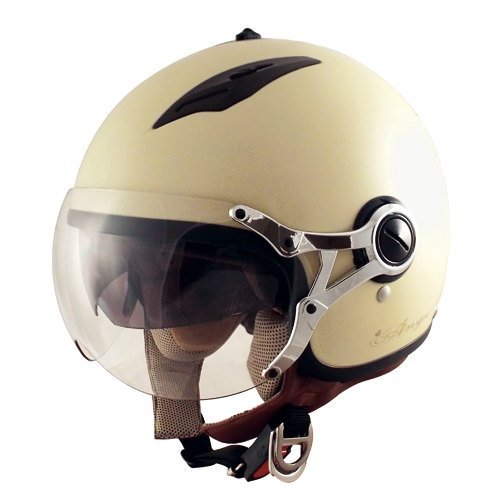 TNK インナーバイザー付きジェットヘルメット AG-16 ハーフマッドアイボリー LADYS FREE(57-58cm未満) 51185