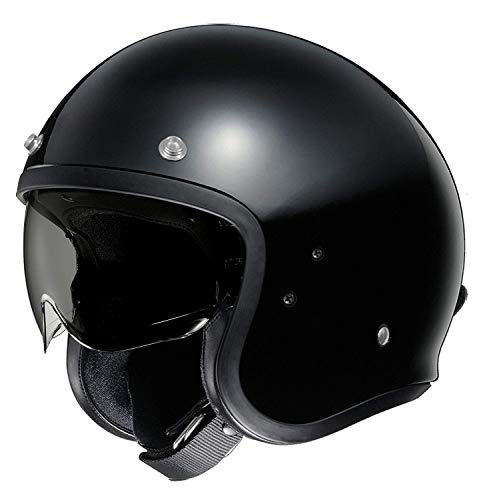 Hongkaiバイクヘルメット Bike Helmet ジェットヘルメット PSC/SGマーク付き (black, L)