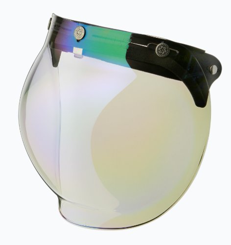 RIDEZ ライズ Final Bubble Shield レインボーミラー ビッグサイズアルミステー付き ジェットヘルメット バブルシールド