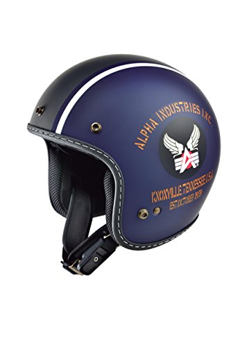 ALPHA INDUSTRIES ジェットヘルメット COBRAII ネイビー/ガンメタル/ホワイト フリーサイズ ALVH-1421 NV/GM/WH-F