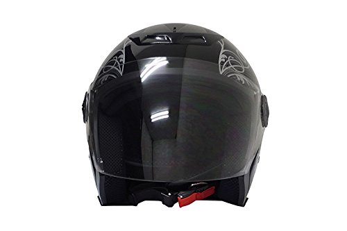 バイクパーツセンター バイクヘルメット ジェット グラフィック ブラック XL (61cm~62cm未満) 7211