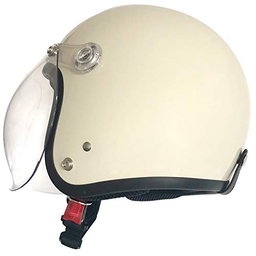 バイクヘルメット Bike Helmet ジェットヘルメット メンズ レディース バイク 男女兼 (IVORY)