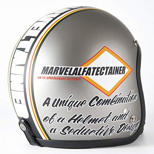 ジャムテックジャパン 72JAM バイクヘルメット ジェット JJシリーズ MARVEL(シルバーグレー) FREEサイズ(57〜60cm) JJ-21