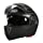 2017 新品 バイクヘルメット 写真用　人気　 ジェットヘルメット フルフェイス　JIEKAI バイク ヘルメット JK105 Bike Helmet システム フリップアップ オフロード ジェット シールド付き男女兼用 艶消しブラック(透明シールド) L