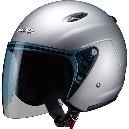 マルシン(MARUSHIN) バイクヘルメット ジェット M-400XL シルバー (61~62CM未満)