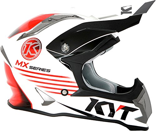 KYT ヘルメット オフロード STRIKE EAGLE K-MX シリーズ ホワイト/レッド S(55-56cm) YJEA0008S