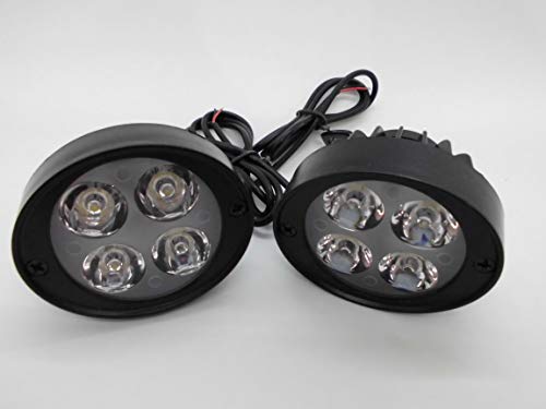 汎用 フォグ ランプ バイク 用 12 V － 80 V ヘッド ライト 4 LED ミラー に 取付け タイプ 2個 セット