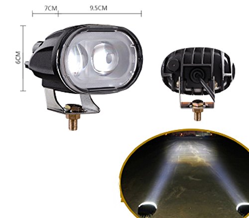 【Abz company】LED バイク オートバイ 車 バギー カー ヘッド ライト フォグ ランプ 作業灯 20W 10V - 80V 対応 防水 PC レンズ 角度 調整 可能 白光 20Ｗ