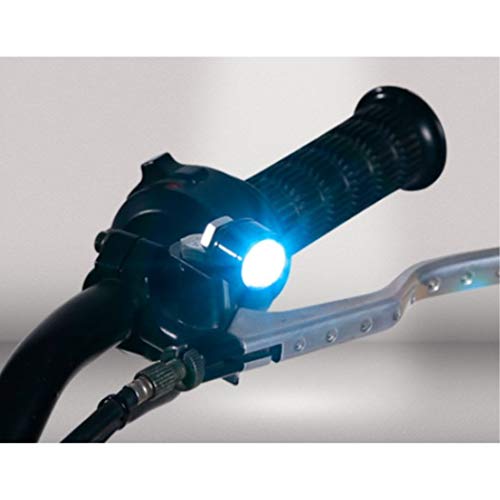 バイク ミラーマウント ランプ 12V イーグル アイ LED フラッシュ フォグ ランプ ペアライト DRL (青)