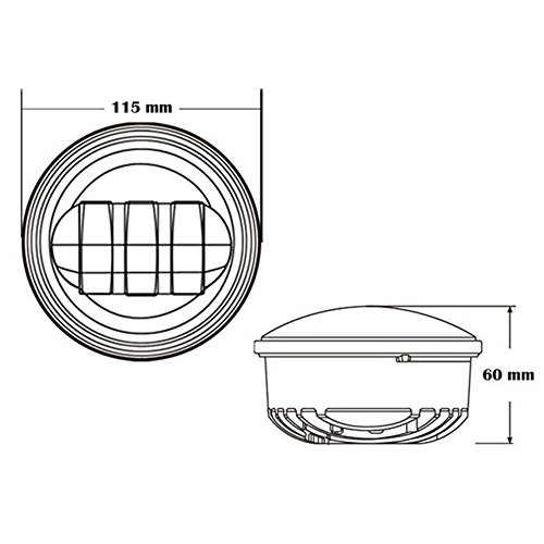 【e-auto fun】最新型ハーレー オートバイ用 LED フォグランプ4.5インチDC10~32V 60w 補助灯 4.5インチ 2個 車検対応・1年保証