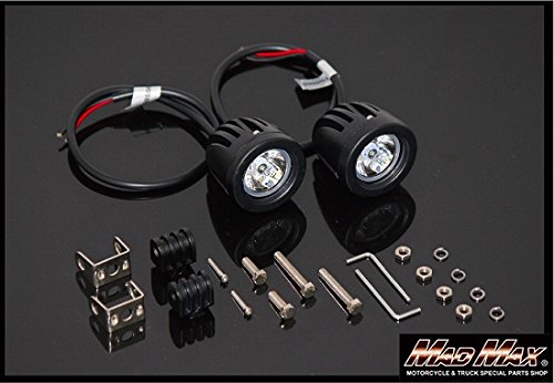 小型1灯式 汎用 フォグランプ 10W 12V-24V兼用 2PC/SET MM30-CH036-10W-2