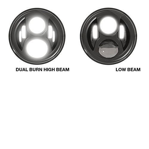 JWスピーカー (J.W. Speaker) LED ヘッドライト 7インチ(178mm) 8700 H4 リンク付き 黒 2001-1277 0552221