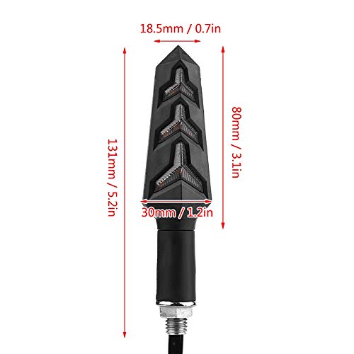 KIMISS 信号を回す、 12V 汎用 1ペア オートバイのY字型の3つの矢印ターンシグナルLEDライト 表示ランプ 防水