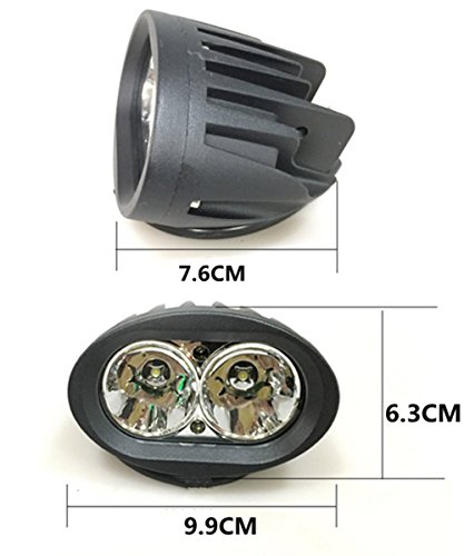 RMS 20Wバイク用ライト CREE社製チップ搭載 6000K 1980lm フォグランプ オートバイ用 LEDワークライト 作業灯 集魚灯 看板灯 船舶 トラック 各種作業車対応 汎用LEDヘッドライト