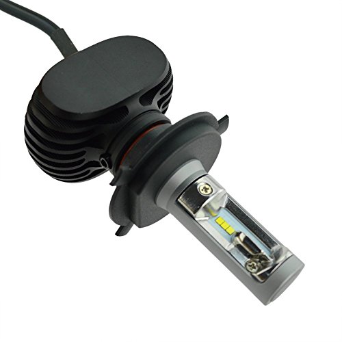 e-auto fun バイク ヘッドライト フォグランプ ワンピース 一体型 ファンレス LED 4000ルーメン CSPチップ H4 Hi Lo ハイ ロー 4000Lm 12V 24V コンパクト 1灯分 LMX1AUCSPH4