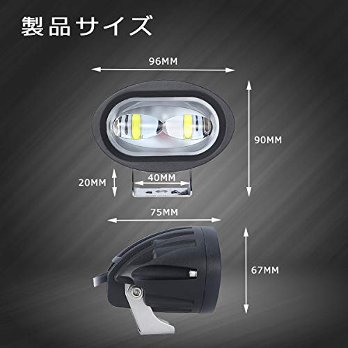 Samman ledワークライト フォグランプ led作業灯 丸型 広角 6d IP68防水 防塵 拡散タイプ ホワイト 12Ｖ24Ｖ対応 ヘットライト LED投光器 車外灯 SUV ATV UTV汎用 オードバイ バギー適用 取り付け簡単 ２個セット 一年保証