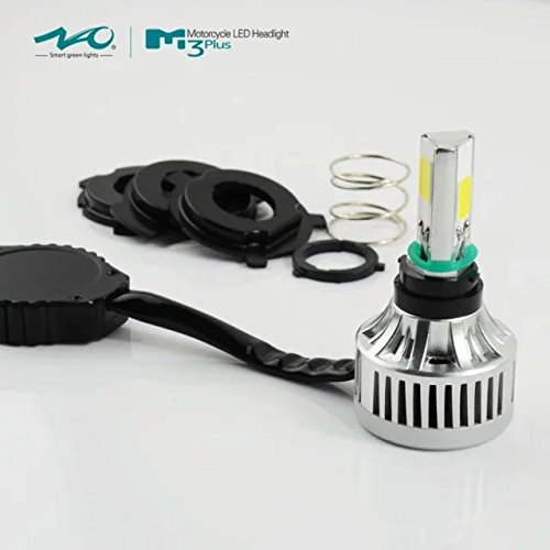 【e-auto fun】 バイク用LEDヘッドライト 3000LM Hi/Lo切り替え型 H4 三面発光設計 H4/PH7/PH8共通 高輝度32W 6-36V対応 6000k 冷却ファン内蔵 安心保証