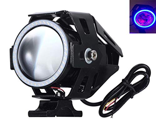 バイク用 LEDフォグランプ LEDヘッドライト CREE製 U7 Hi/Lo/ストロボ 3モード切替 汎用 防水 3000LM 12V~80V プロジェクター 補助灯 ブルー