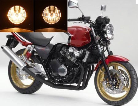 マルチリフレクター ヘッドライト CB400 VTEC CB-1 CB1300 X4 XJR400 ZRX400 汎用 （アップグレード版）