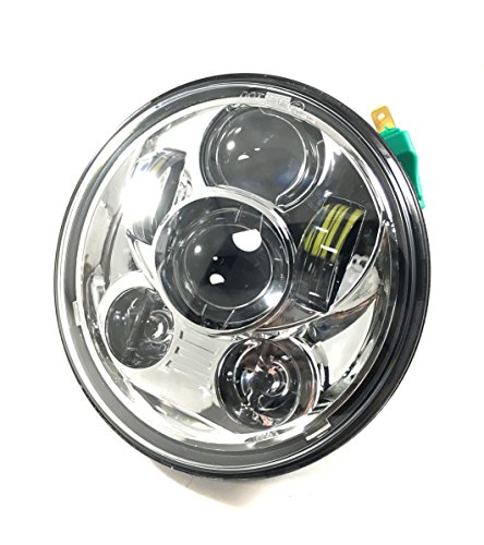 ハーレー ダビットソン LED ヘッドライト 5-3/4 インチ プロジェクター ユニット ブラック シルバー スポーツスター ダイナ 社外品