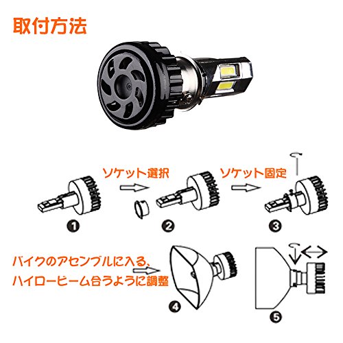 RTD DC&AC バイクLEDヘッドライト 切替式 H4 H6 HP7 HP8対応 Hi/Lo 35W 交流 直流 12V ホワイト Hi 3500lm/Lo 1750lm 取付簡単 冷却ファン内臓 バルブ