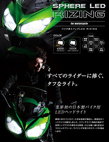 スフィアライト(SPHERELIGHT) 車検対応 バイク用LED RIZINGコンバージョンキットH4 Hi/Lo 4500K SHBQC045