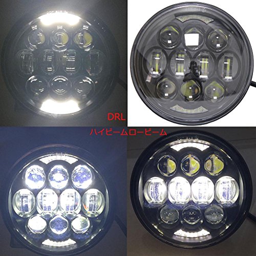 VOSICKY(ボスキー) 5.75インチ 80W 5.75インチ 5-3/4インチ Harley Davidson ハーレーダビッドソン オートバイク LED ヘッドライト イカリング付き Hi/Lo切替型 と 汎用 5.57 インチ ヘッドライトシェル ハウジングキット プロジェクター 高輝度 防水 送料無料 一年保証付き