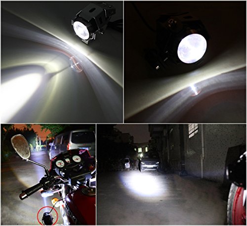 バイク用 LED ヘッドライト プロジェクター 砲弾型 防水 実際電力 10W 3000LM 12Vー80V ストロボ機能