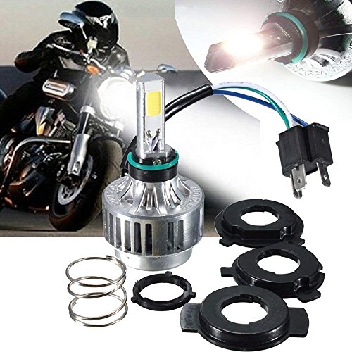 AMBOTHER LEDバルブ バイク用ヘッドライト H4 PH7 H6 三面発光 Hi・Lo DC12V-24V 6500K 4xソケット付き