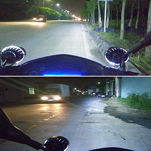 liuzhuo バイク用 LEDスポットライト 2個セット LEDヘッドライト LED フロントライト フォグランプ 作業灯 バイク補助灯 4連LED 12V-80V DC対応 夜間走行 安全確保 高輝度・防水防塵・超長寿命・耐衝撃 12W